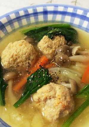 ☆にんじん入り肉団子☆とキャベツのスープ-レシピのメイン写真