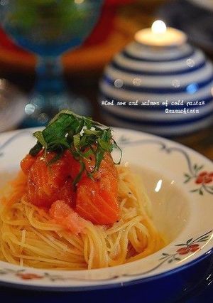 ✿明太子とサーモンの冷製パスタ✿-レシピのメイン写真