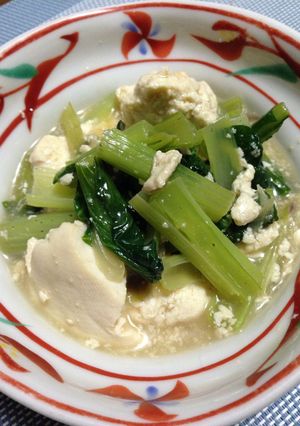 豆腐と小松菜の炒め煮-レシピのメイン写真