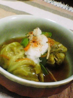 洋:”和風ロールキャベツ”-レシピのメイン写真
