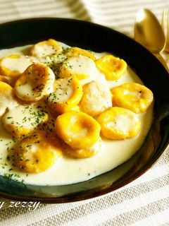 かぼちゃのニョッキ。豆乳クリームソース-レシピのメイン写真