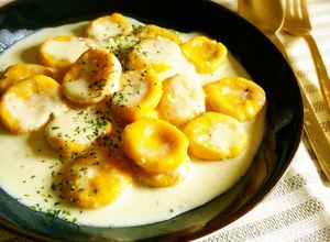 かぼちゃのニョッキ。豆乳クリームソース-レシピのメイン写真