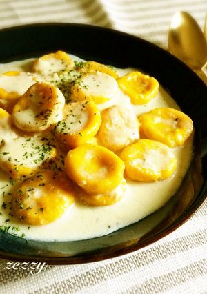 かぼちゃのニョッキ。豆乳クリームソース-レシピのメイン写真