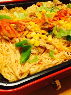 ボリューム満点そうめん豚キムチ-レシピのメイン写真