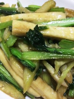 高野豆腐とナス・小松菜の炒め物-レシピのメイン写真
