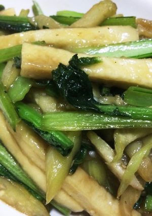 高野豆腐とナス・小松菜の炒め物-レシピのメイン写真