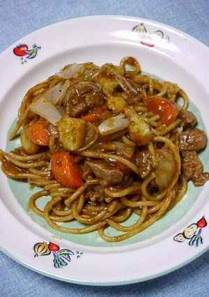 ワンポットパスタ！定食屋のカレースパ♪-レシピのメイン写真