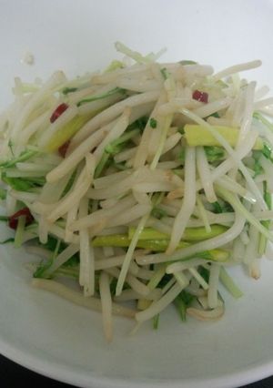 【残り野菜】もやしと水菜のペペロンチーノ-レシピのメイン写真