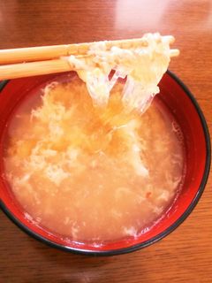 ピリ辛たまごふんわり春雨スープ-レシピのメイン写真