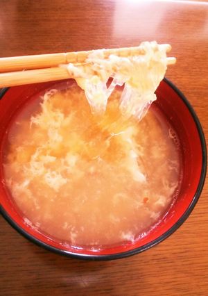 ピリ辛たまごふんわり春雨スープ-レシピのメイン写真