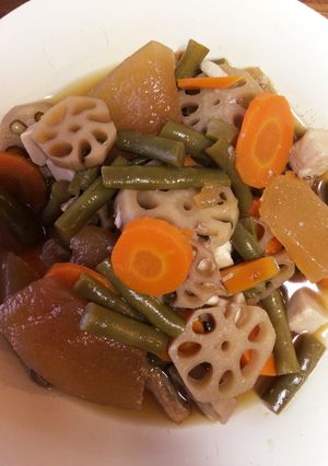 1歳 冬瓜とレンコンの煮物 大人も-レシピのメイン写真