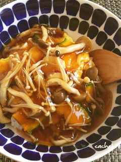 ほっこりカボチャの玉子丼☆きのこあんかけ-レシピのメイン写真