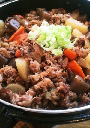 牛バラ薄切り肉でがっつり煮込み-レシピのメイン写真