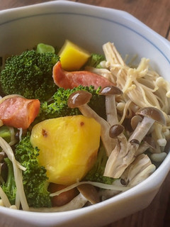 レンジで簡単☆きのこと温野菜ホットサラダ-レシピのメイン写真