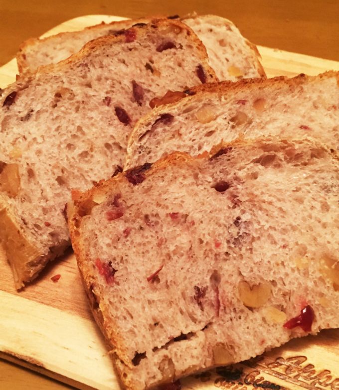 HB☆くるみとクランベリーの食パン☆-レシピのメイン写真