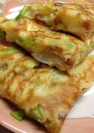 驚くほどモチモチ！！納豆お好み焼き-レシピのメイン写真