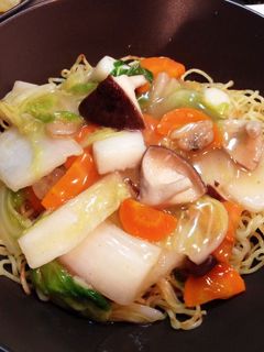 塩焼きそばの素で簡単あんかけ焼きそば-レシピのメイン写真