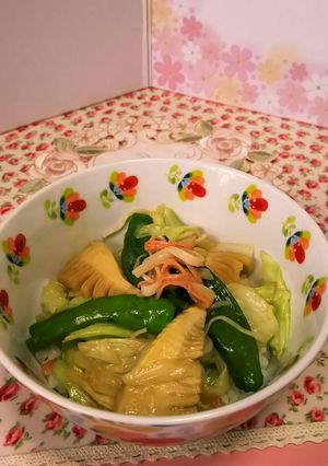 野菜たっぷり!和風ペペロンチーノ丼-レシピのメイン写真