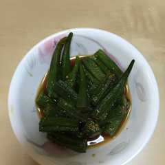รูปของ オクラの漬物わさび風味