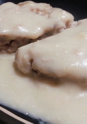 舞茸ハンバーグ＊和風クリームソース-レシピのメイン写真