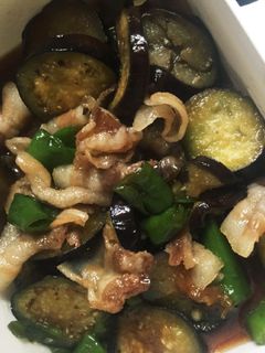 茄子と万願寺とうがらし、豚バラ甘辛炒め-レシピのメイン写真
