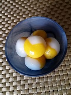 マーブル白玉 カボチャ味-レシピのメイン写真