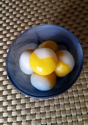マーブル白玉 カボチャ味-レシピのメイン写真