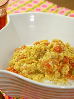 簡単・美味しい☆トマ☆たま☆カレー丼-レシピのメイン写真