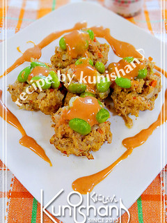 枝豆ひとくちチーズハンバーグ♪-レシピのメイン写真