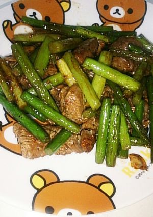 スタミナ料理！牛肉とにんにくの芽。-レシピのメイン写真