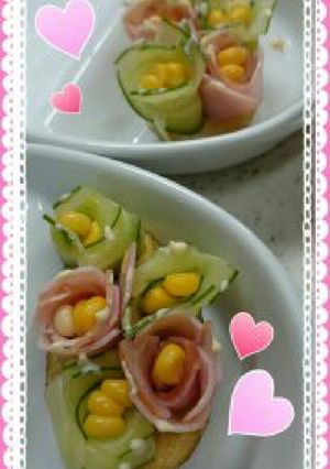 ♪子供と一緒に作る☆お花畑ポテベジ♪-レシピのメイン写真