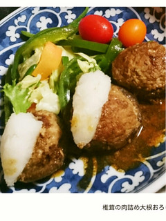 椎茸の肉詰め大根おろし添え-レシピのメイン写真