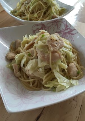 さっぱり！ささみとキャベツのネギ塩パスタ-レシピのメイン写真