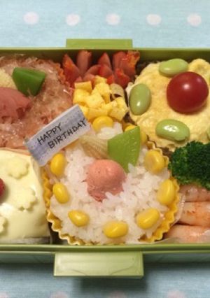キャラ弁　カップケーキ風のお弁当-レシピのメイン写真