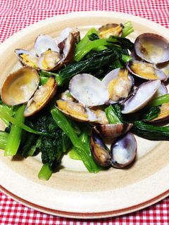 アサリと小松菜のバター炒め-レシピのメイン写真
