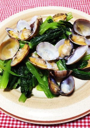 アサリと小松菜のバター炒め-レシピのメイン写真