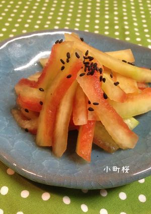 簡単ビニール袋でスイカの皮のお漬け物-レシピのメイン写真
