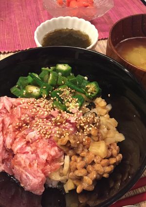 切って乗せるだけネバネバばくだん丼-レシピのメイン写真