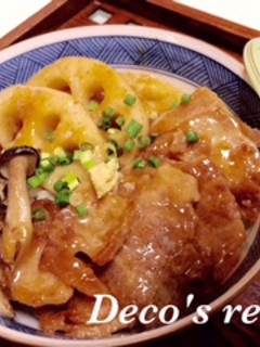 レンコンと豚肉の生姜焼き丼-レシピのメイン写真