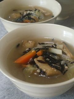 根菜とひじき重ね煮のお味噌汁-レシピのメイン写真
