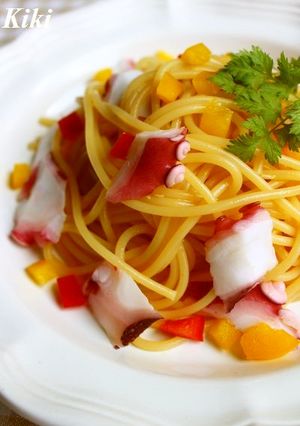 冷製タコわさパスタ-レシピのメイン写真