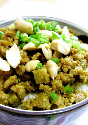 ごぼうとひき肉の味噌カレー丼-レシピのメイン写真