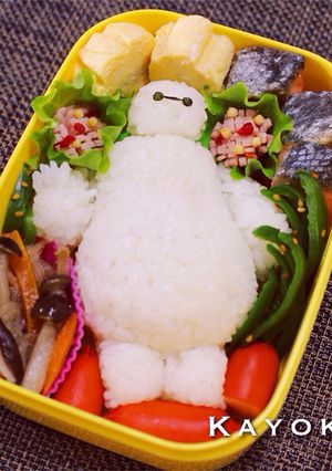 こんにちは、私はベイマックス…キャラ弁-レシピのメイン写真