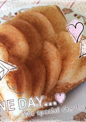 ヨーグルトdeヘルシー♪梨トースト-レシピのメイン写真