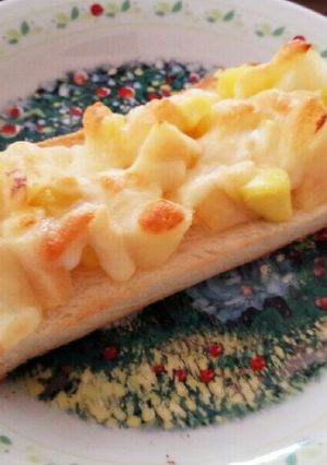 秋！りんごとさつまいものチーズトースト♡-レシピのメイン写真