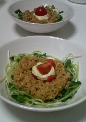 混ぜるだけ★納豆と貝割れ大根のサラダ♪-レシピのメイン写真