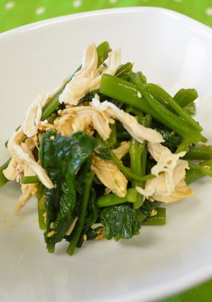 空芯菜と鶏ささみの中華サラダ-レシピのメイン写真
