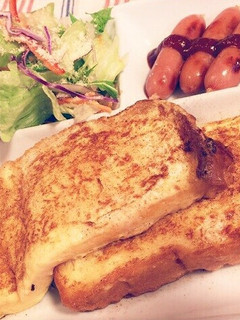 カフェ風な朝に♪フレンチトーストプレート-レシピのメイン写真