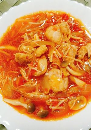 めちゃくちゃ簡単!鶏肉のトマト缶煮込み-レシピのメイン写真