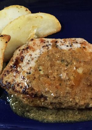 ストレス発散！揚げない豚カツ用肉活用法-レシピのメイン写真